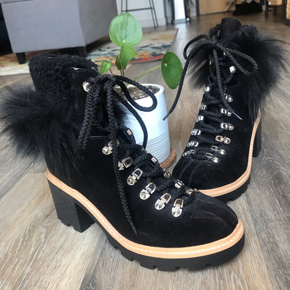 Sigerson Morrison Naia Fur Boot Black